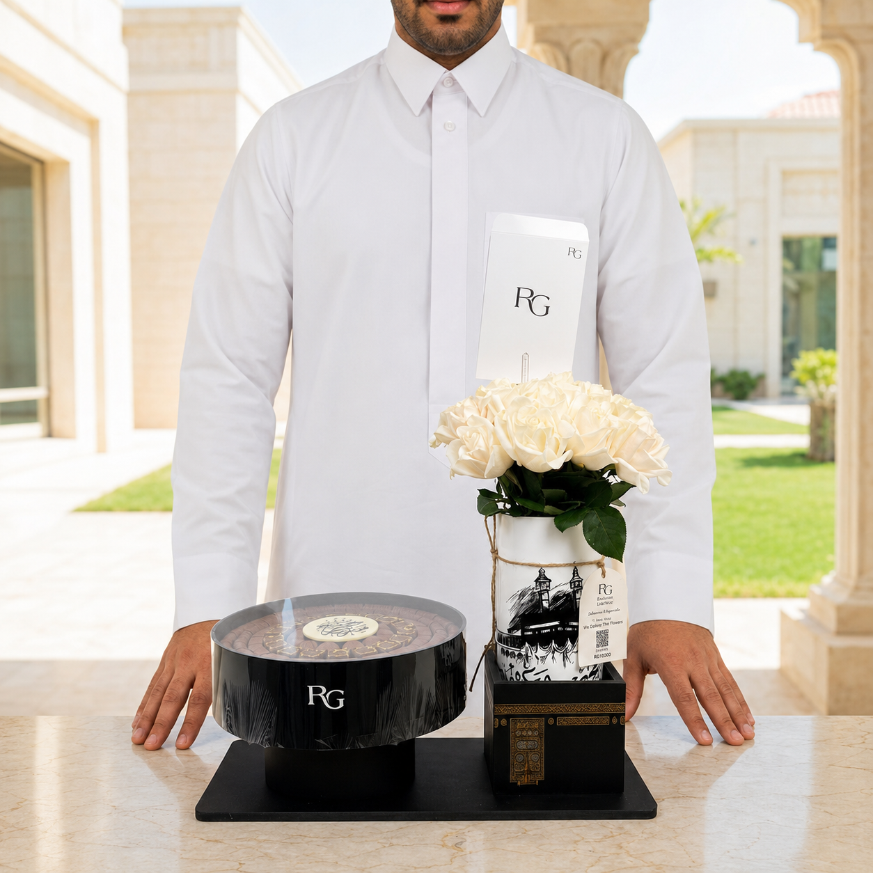 فازة ورد مع شوكولاته رقم.28106
