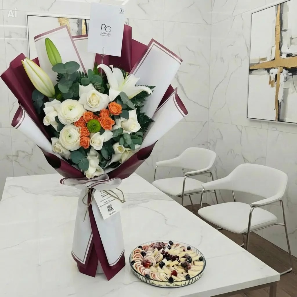 باقة ورد مع كيك رقم.27325