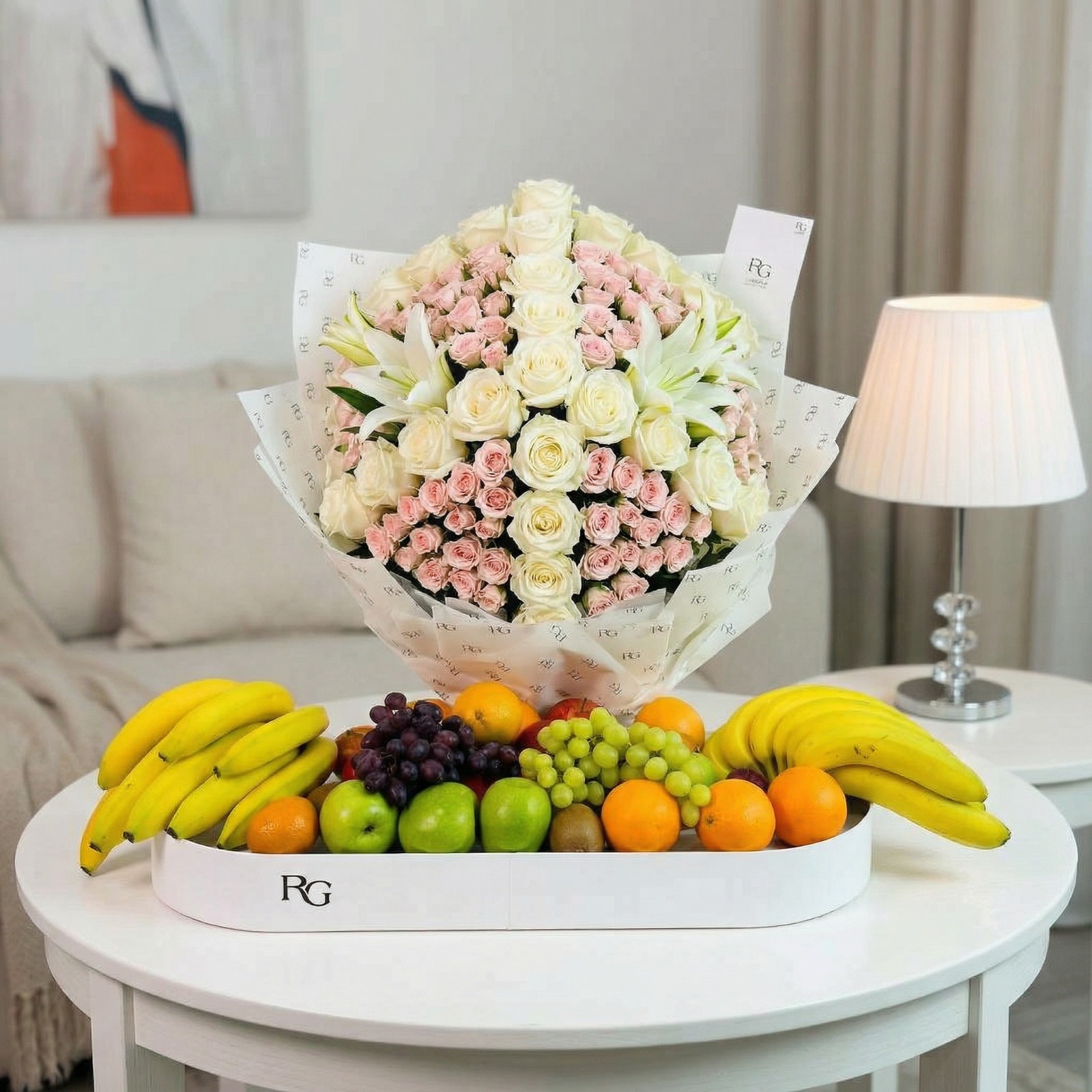 باقة ورد مع فواكه رقم.27404