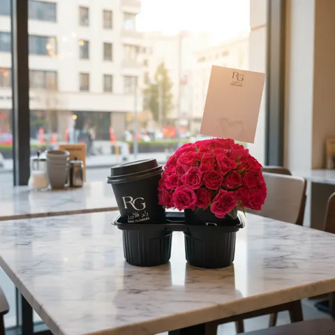 باقة ورد مع كوفي رقم.5837