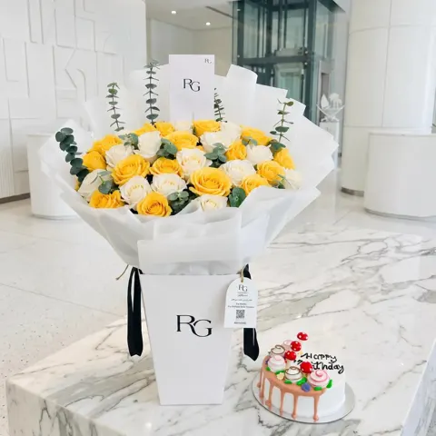 باقة ورد مع كيك رقم.34204