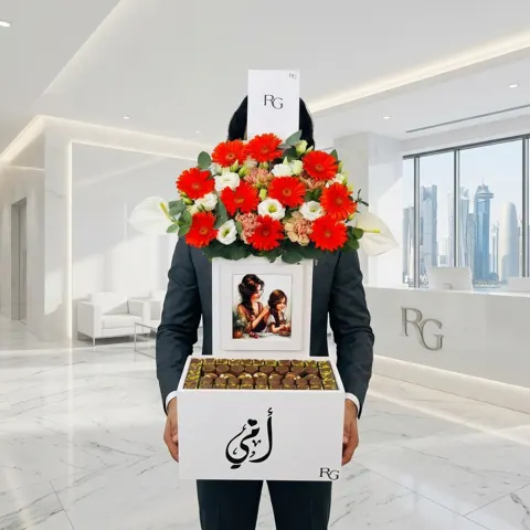 بوكس ورد مع شوكولاته رقم.27120