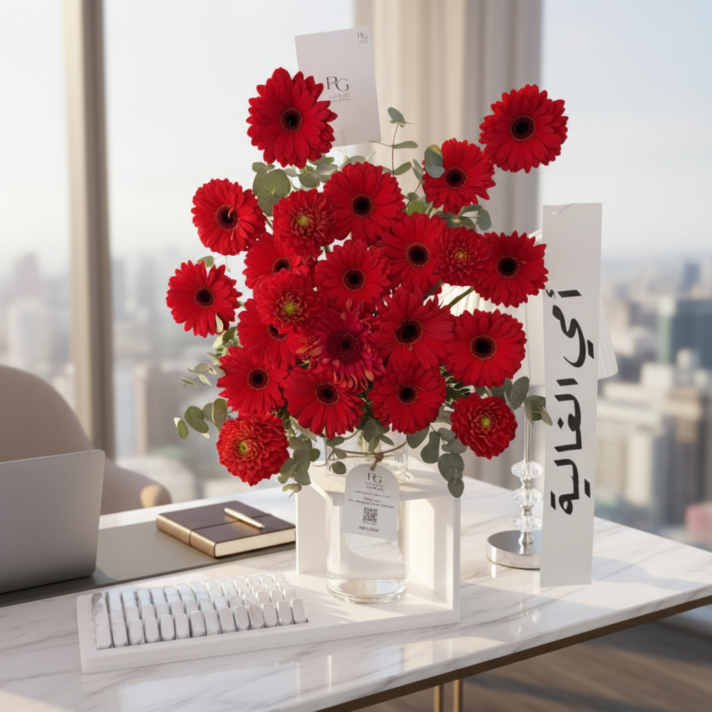 فازة ورد مع شوكولاته رقم.17362