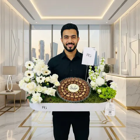 بوكس ورد مع شوكولاته رقم.27001