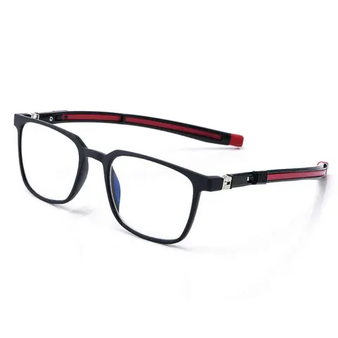 100 EYEWEAR نظارات مضادة للزرقة بعدسات- سوداء مربعة و خلفية مغناطيسية (+2.5) رقم 12838