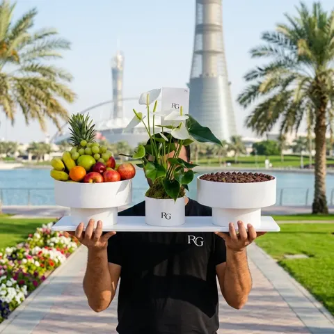 نبات الانتوريوم مع فواكه وشوكولاته رقم.17869