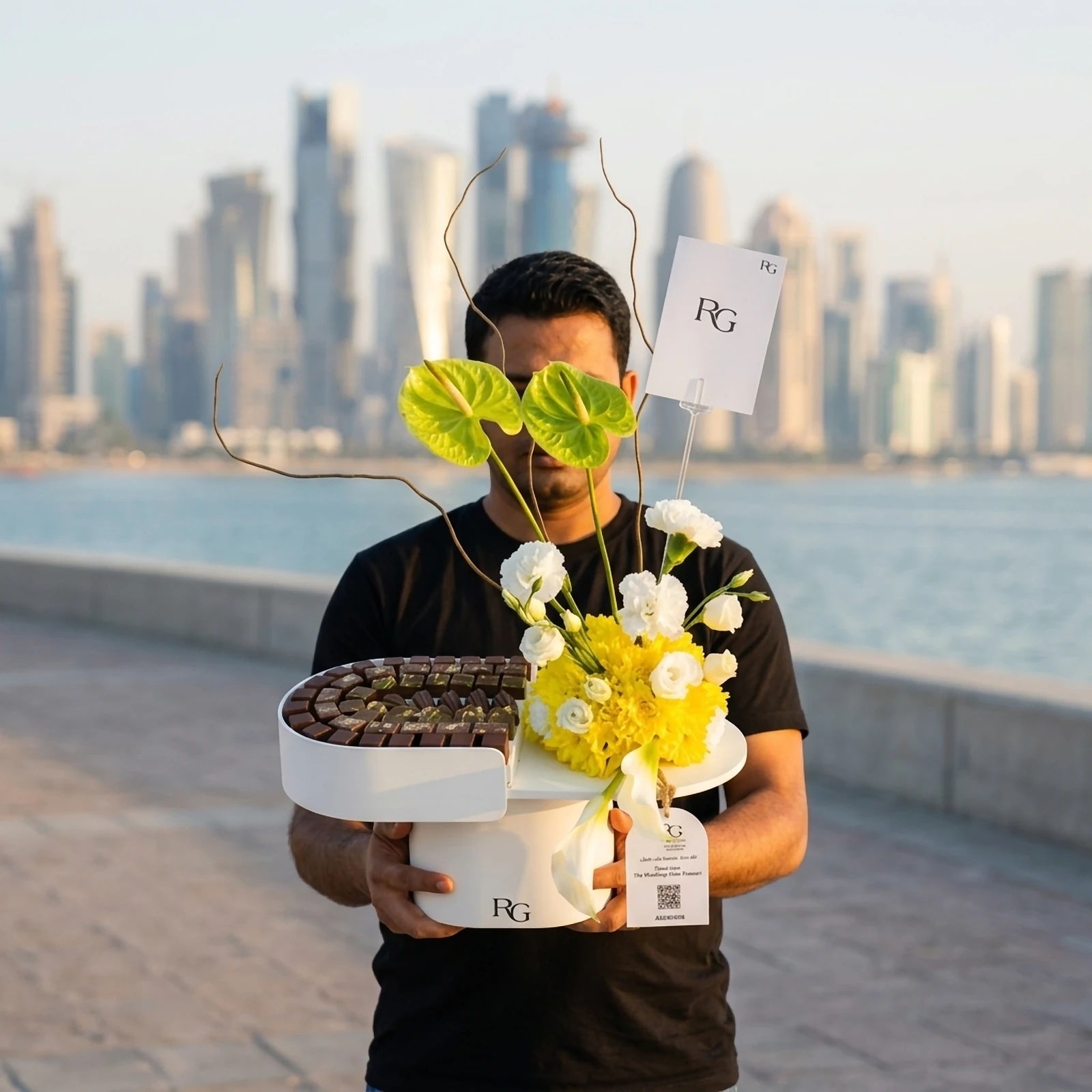 بوكس ورد مع شوكولاته رقم.20314