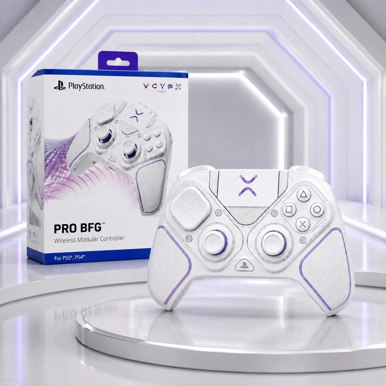 وحدة تحكم لاسلكية Victrix™ Pro BFG لـ PS5 و PS4 - بيضاء رقم.27458
