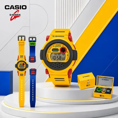 ساعة كاسيو جي-شوك رقمية بسوار راتنج وقرص شفاف - G-B001MVE-9DR رقم.27319