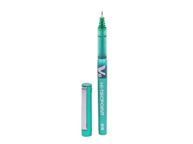 قلم حبر هاي-تيك بوينت براس كروي وسن مقاس 0.5 ملم من بايلوت، اخضر، موديل BX-V5-G رقم.8417B