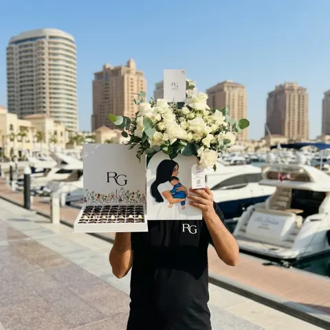 بوكس ورد مع شوكولاته رقم.19721